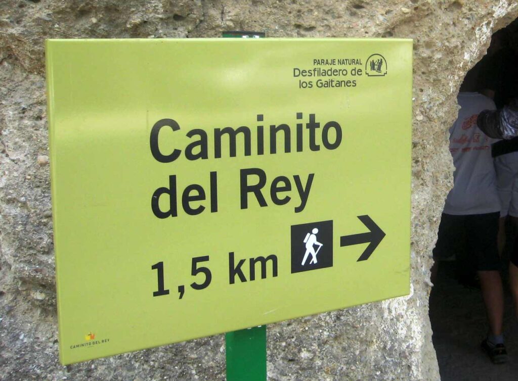 Caminito del Rey Sign
